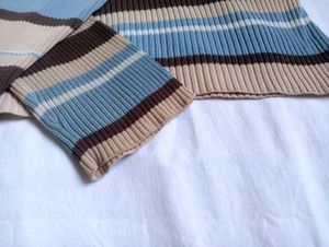 Striped V-Neck Full sleeve Top sweater