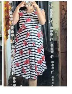 White Printed Midi Dress