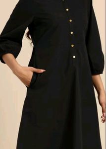 Vintage Black Midi Dress