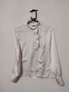 H&M Beige Ruffled Shirt (Women)