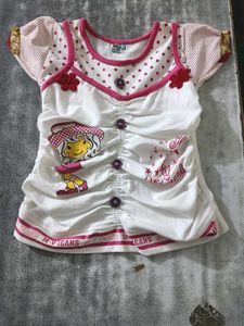 baby girl's shirt delightful pink polka dot design
