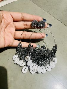 Navratri Style Oxidised Earrings