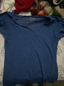 Blue V-Neck T-Shirt