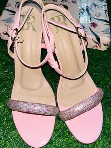 Pink Rhinestone Heels