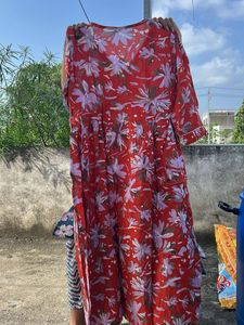 orange kurta set