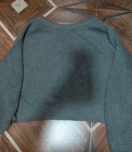 Gray Button-Down Cardigan