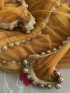Gold Dupatta With Border
