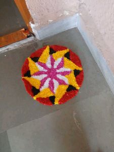 Colorful Floral Rangoli Mat🎆