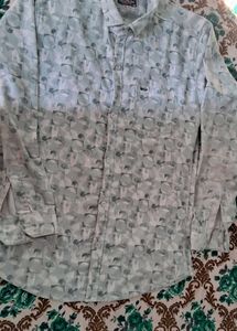 Patterned Button-Down Shirt