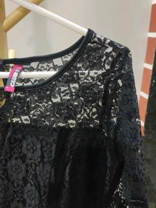 Black Net Dress For Party