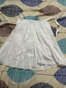 Pure White Short Skirt
