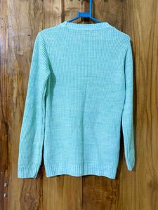 Cute Blue Embellished Sweater