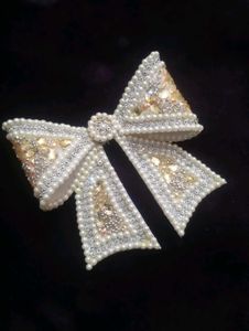 Elegant Pearl & Rhinestone Bow