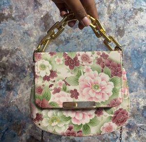 Floral Chain Handle Mini Bag