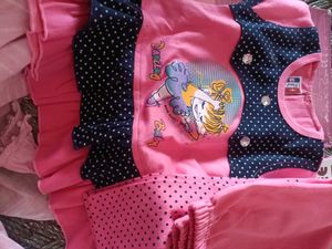 Cute Pink &amp; Navy Polka Dot Dress