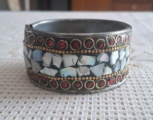 Vintage Mosaic Cuff Bracelet