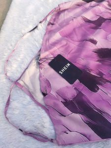 Purple Tie-Dye Mini Dress
