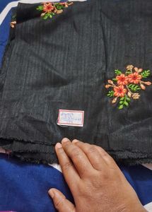 Three Blouse Piece Black,skyblue,golden Color