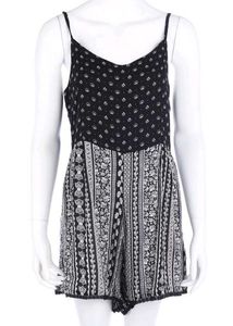 Black &amp; White Boho Print Playsuit
