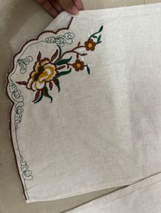 Off-white Co-ord Set With Embroidered pants