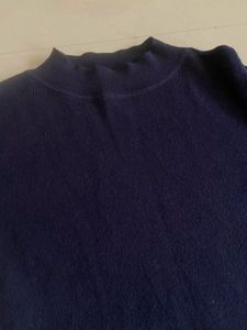 Navy Blue Ribbed Top