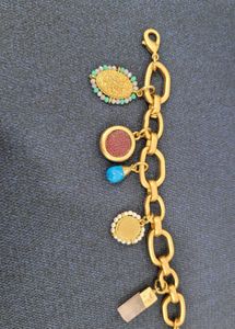 Original Zara Stone Medallion Charm Bracelet