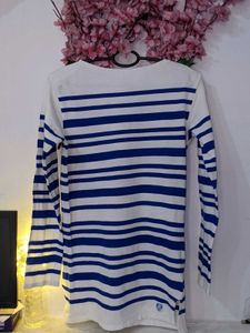 Horizontal White Blue Colour Sweater