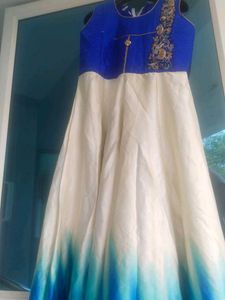 Blue &amp; White Ombre Party Dress