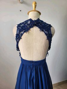 Elegant Navy Blue Maxi Dress