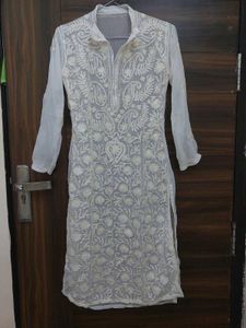 White Chikankari Kurti