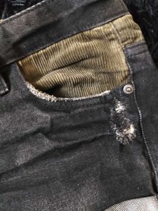 Y2k Grunge Lowrise Black Denim and Corduroy Shorts