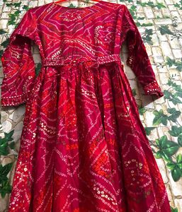 Beautifull😍 Bandhani Ethnic Gown