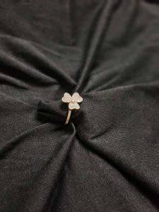 Spining ..Sparkling Clover Ring 925 Silver
