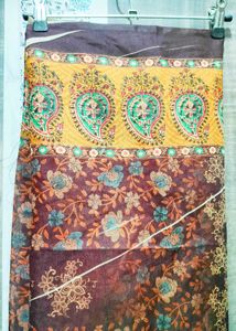 Ethnic Brown Organza Dupatta