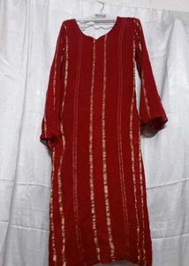 🤩Elegant Red &amp; Gold Kurti
