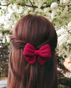 Cute Crochet Hair Bows Random 1 clip