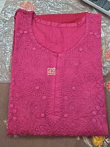 Pink Embroidered Kurta