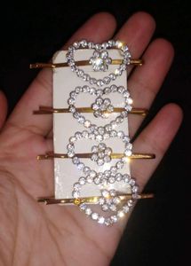 Heart Rhinestone Hair Clips (set 4)