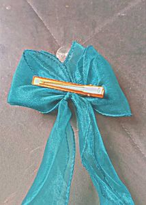 Teal Decorative Bow with Ribbons