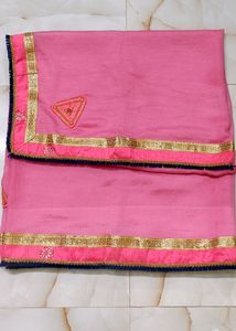 💓😍New Beautiful Pink Saree💓😍