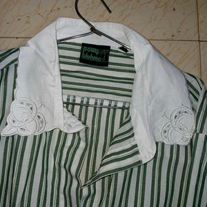 Striped Button-Down Shirt