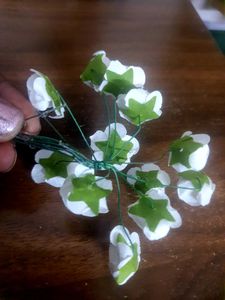 White Rose Floral Wire Embellishments