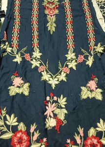 Blue Pakistani Embroidery Suit With Dupatta