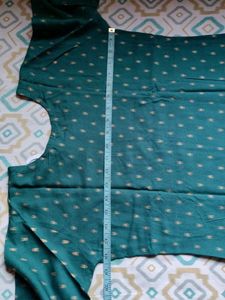 Teal Embellished Kurti