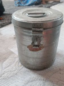 Vintage Metal Storage Tin Steel Dibba