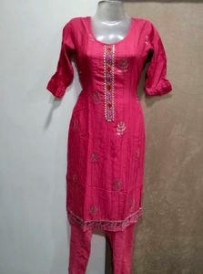 Pink Embroidered Salwar Suit