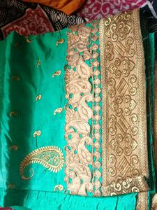 Teal Ethnic Dress Material