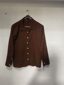 Brown Button-Down Shirt