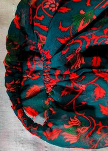 Floral Print Balloon Sleeve Crop Top🌻