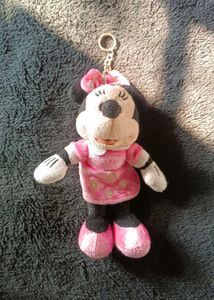 Authentic Minnie Mouse Plush Keychain